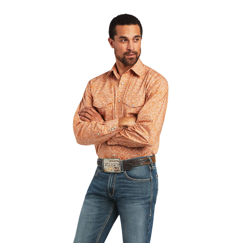 Ariat Hemden Herren - Braylon Classic Fit Orange ( FBZEX-3486 )